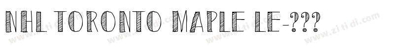 NHL Toronto Maple Le字体转换